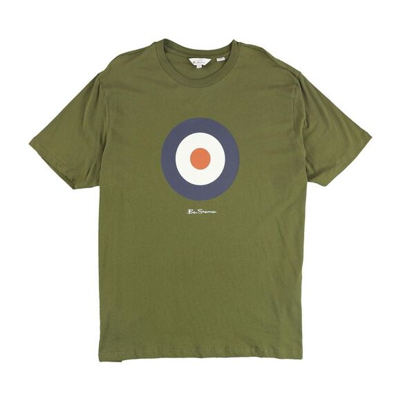 Ben Sherman Mens Signature Target Graphic T-Shirt, Green, NWT - Picture 1 of 2